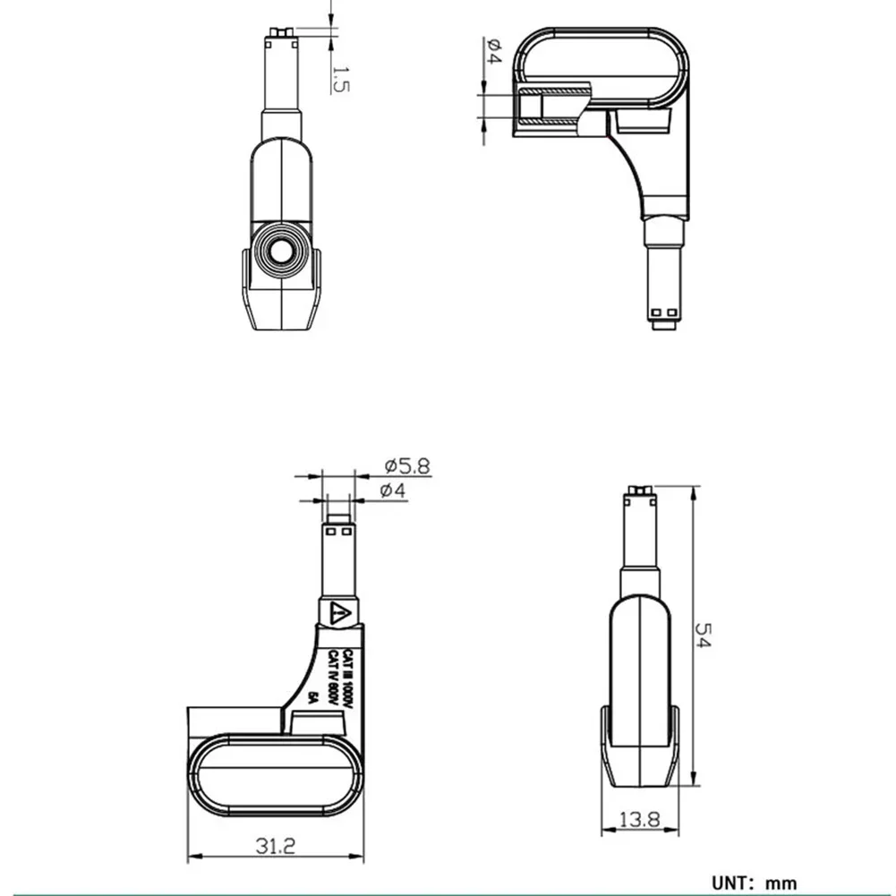 DIY 전자 멀티미터 마그네틱 헤드 마그네틱 테스트 프로브 세트, 4mm 바나나 팁 멀티미터 액세서리 부품, 3 개