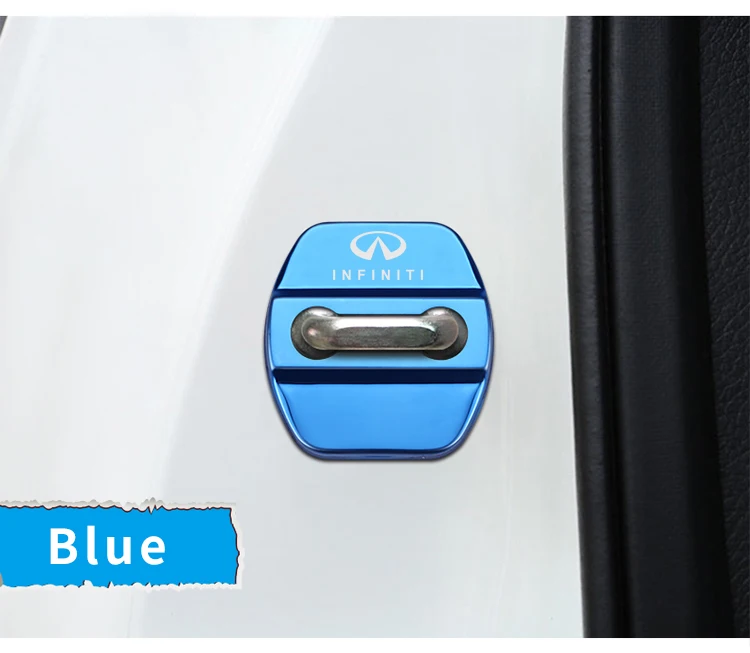 Car Door Lock Cover Car Door Lock Stickers Car Door Cover 4pcs Car Styling Auto Door Lock Cover Car Sticker Case For Infiniti FX35 Q50 ESQ QX50 QX60 QX70 EX JX35 G35 G37 EX3
