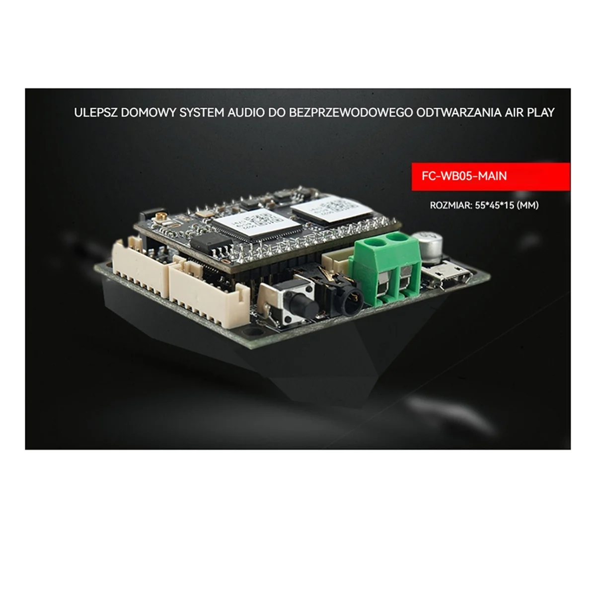 Hot sale WB05 WiFi and Bluetooth 5.0 Bluetooth Module I2S Analog Output Board ESS9023 with Airplay DLNA Wifi Audio