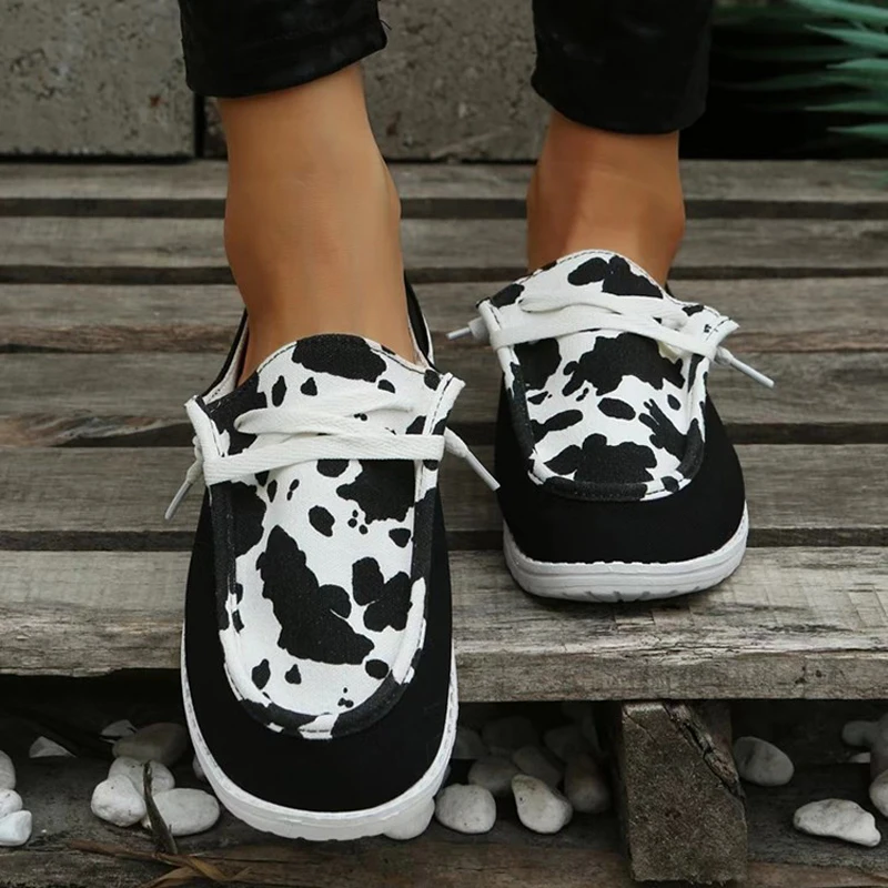 Woman Canvas Slip-on Flat Loafers Summer