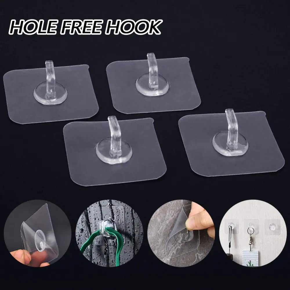 

Крючки прозрачные клейкие для кухни, туалета, ванной, 6/10/20 шт.