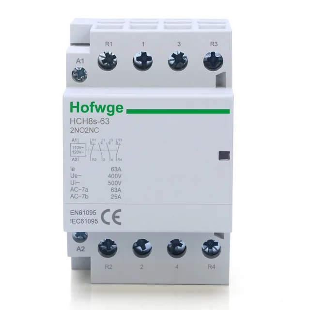 HCH8s-63 40A Contacteur Modulaire 4P 63A 4NO 4NC 2NO2NC 220V 110V