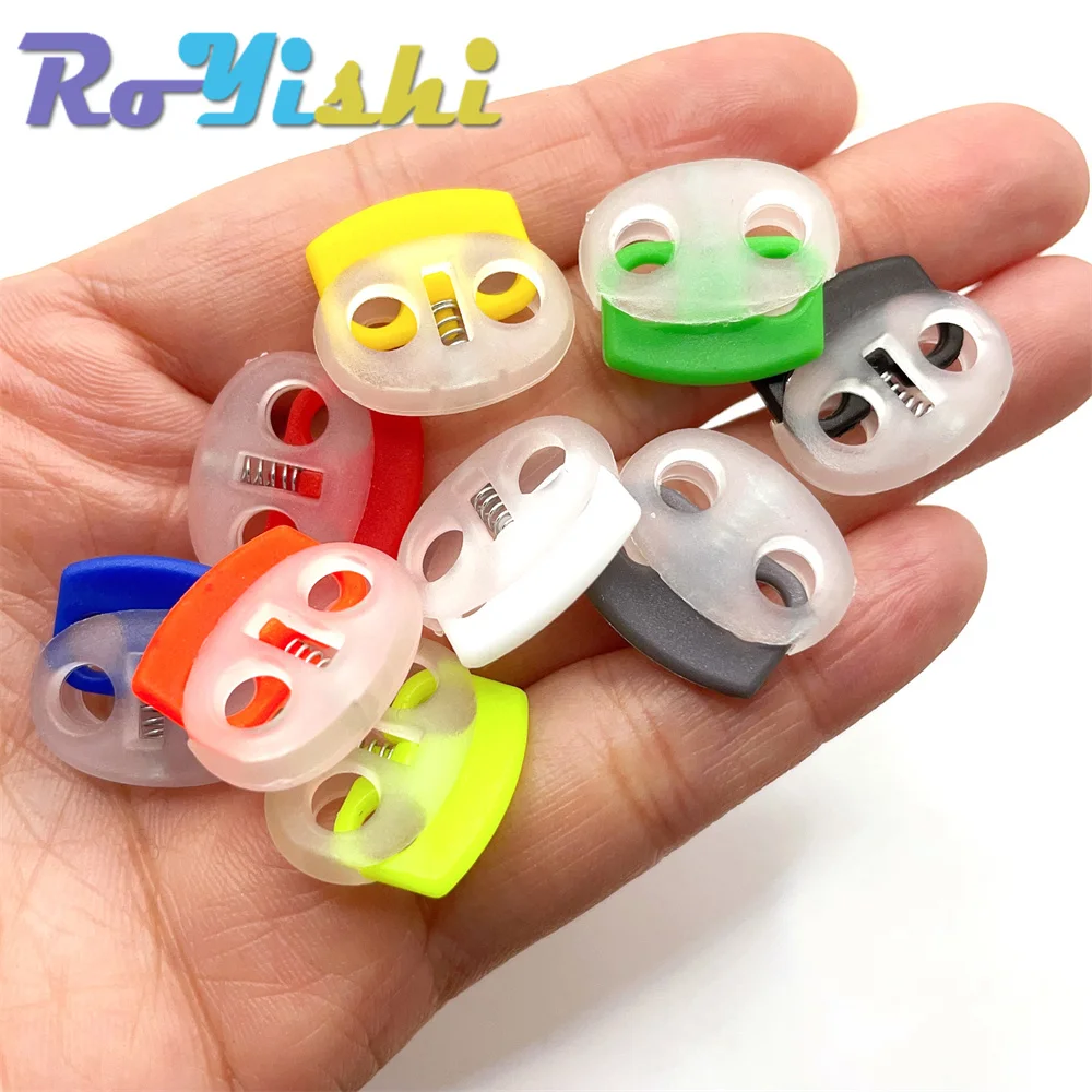Transparent Plastic Cord Lock Stopper 10 Pcs/Pack for Shoelace Sportswear Backpack Lanyard DIY Craft