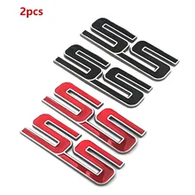

2pcs Metal Car Styling SS Logo Emblem Super Sport Badge 3D Racing Sticker Decal SS for Chevrolet