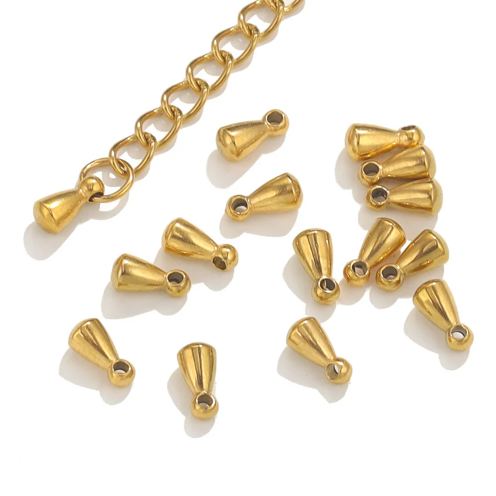 Stylish Chic Customizable Hypoallergenic Stainless Steel Small Water Drop Tail Chain Small Pendant DIY Jewelry Accessories 4