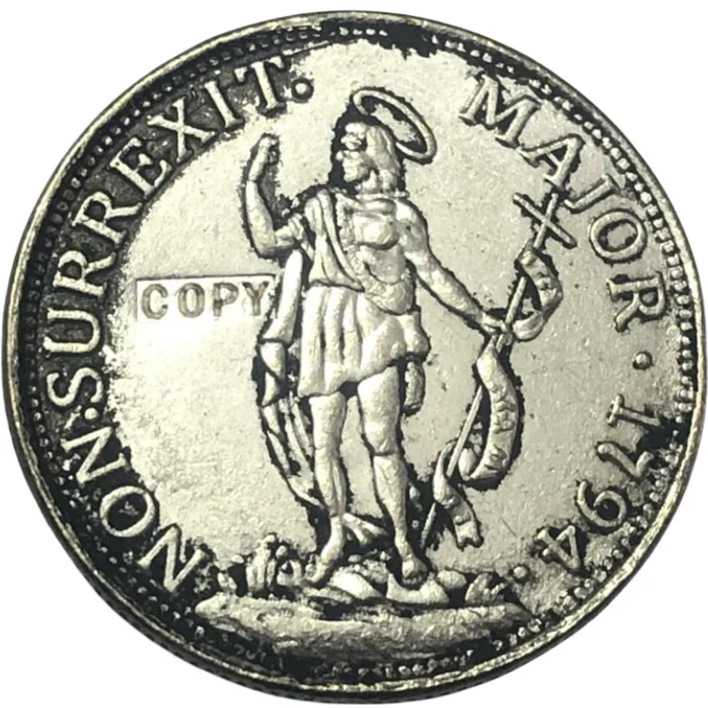 Repubblica Di Genoa (Stati Italiani) Moneta Placcata Argento Da 1 Libbra 1794 Data Copia