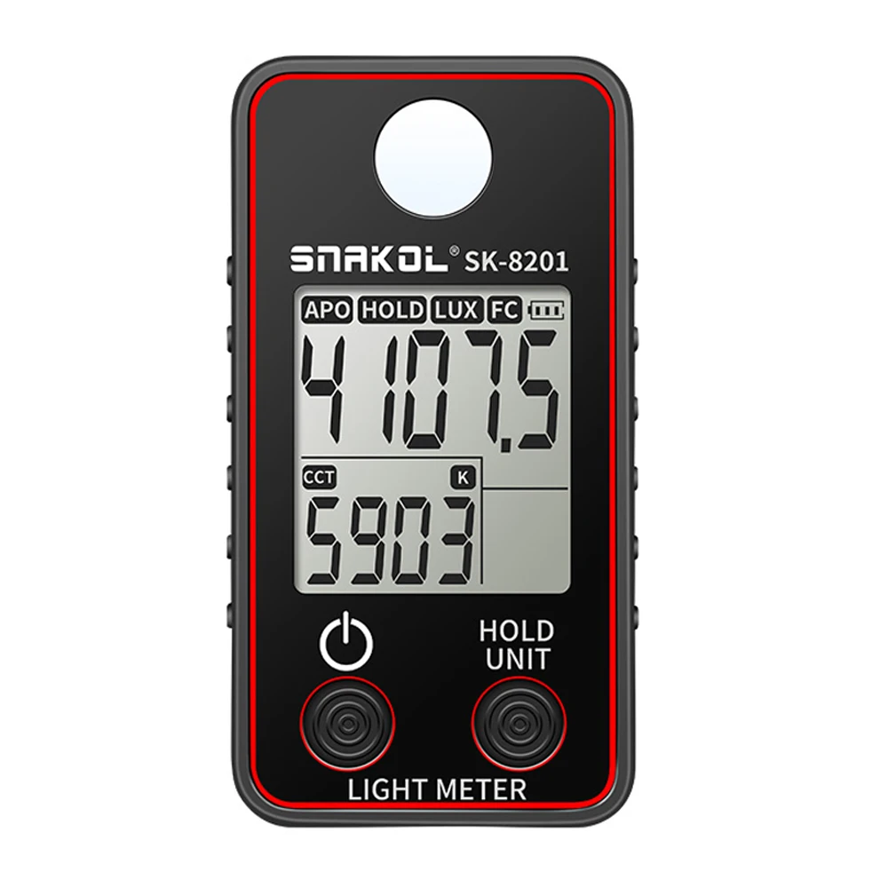 Color Temperature Tester Illuminance Meter 0.5-300000LUX LED Illumination Test Meter Photographic Luminance Measuring Device