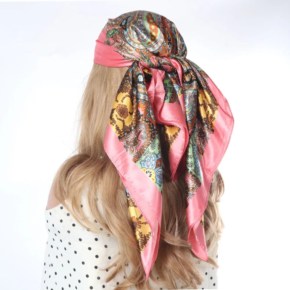 Vintage Cashew Paisley Printed Hair Scarf fashion Design Head Band