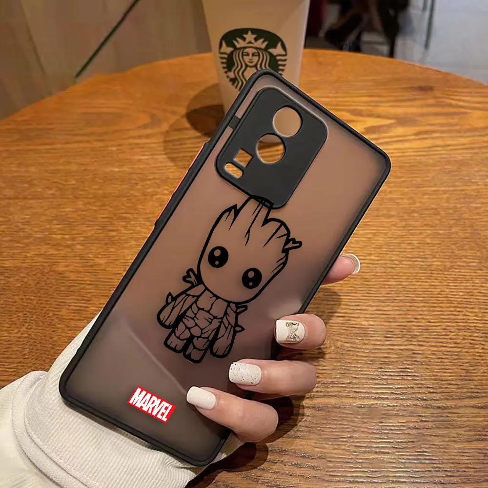 thumbnail image 1 of Funda mate para VIVO X90 X80 X70 5G X60 X50 X30 IQOO NEO 3 5 PRO PLUS X27 X23 X20 Funda Coque Capa Shell Marvel Comics Groot, 1 of 5