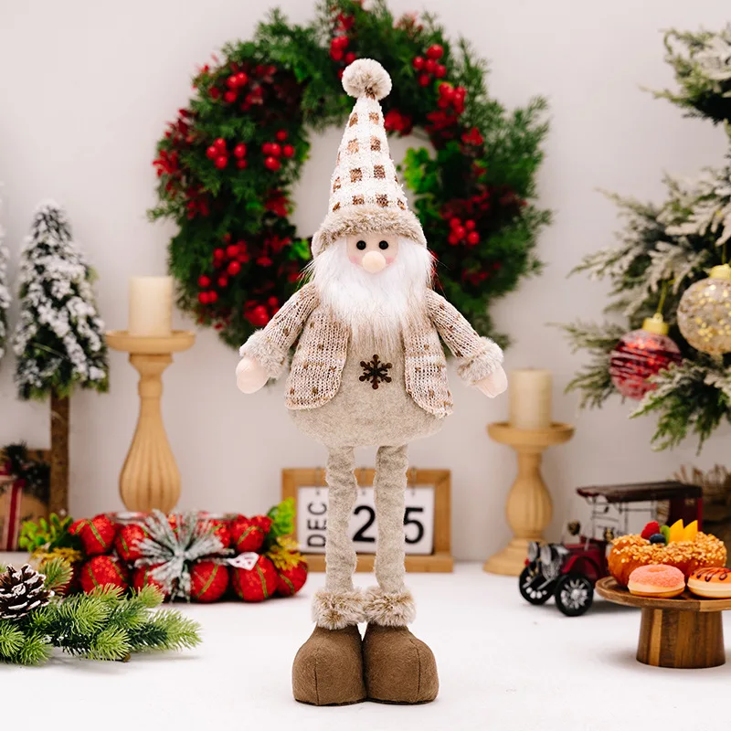 thumbnail image 1 of Muñeco de nieve telescópico de Papá Noel europeo de Navidad 2024, decoración para fiestas navideñas, escena familiar, diseño de ambiente, accesorios, 1 of 5