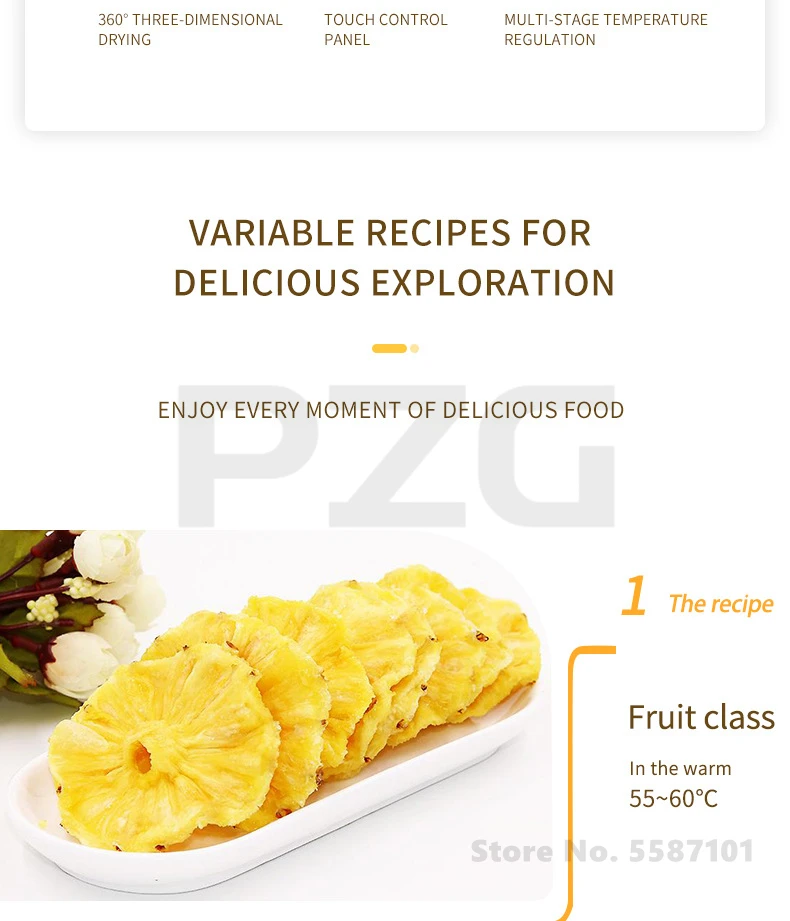 Description Picture 6 of item16 Layers Food Dehydrator Home Fruit Raisins Drier Dehydrator Meat Fish Banana Food Vegetables Dehydrator Dryer Drying Machine
