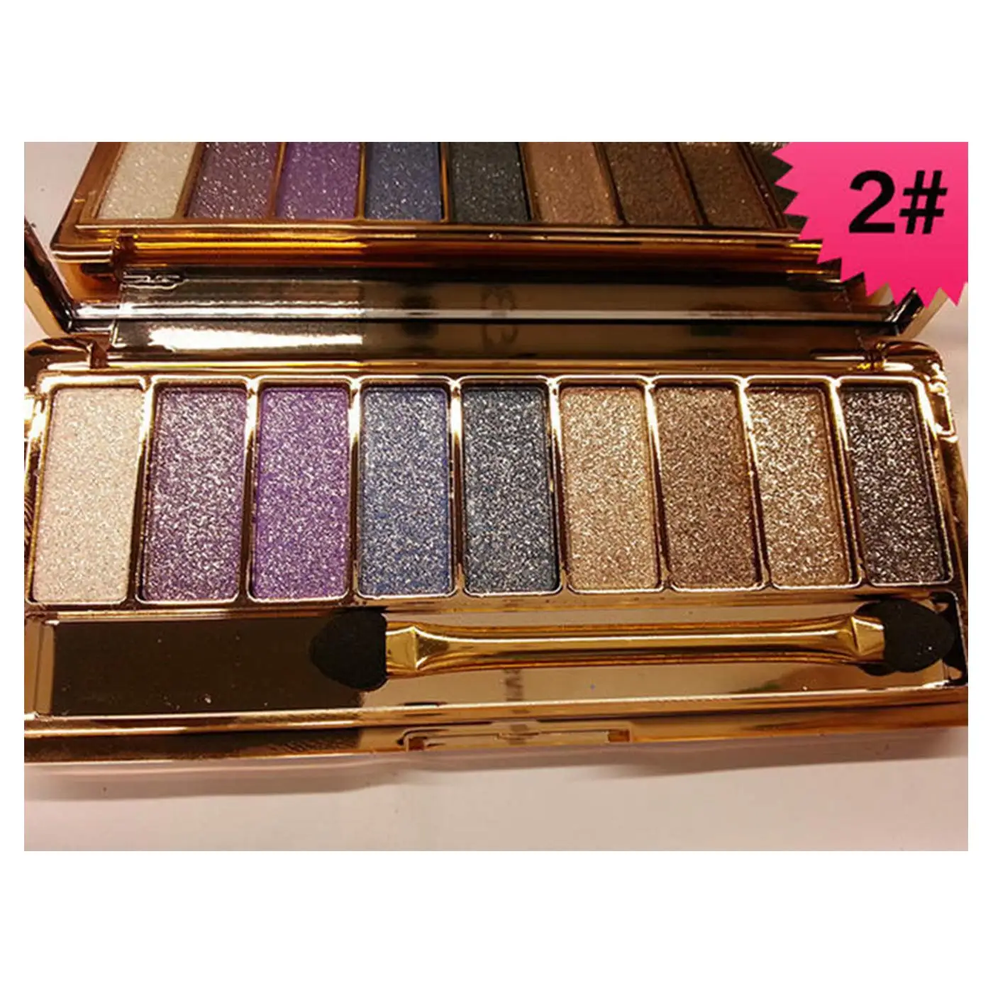 9 Colors Glitter Eyeshadow Fashion Eye Shadow Palette & Makeup Cosmetic Brush Set For Women Nude Shades eye shadow eye shadow plate glitter makeup accessories