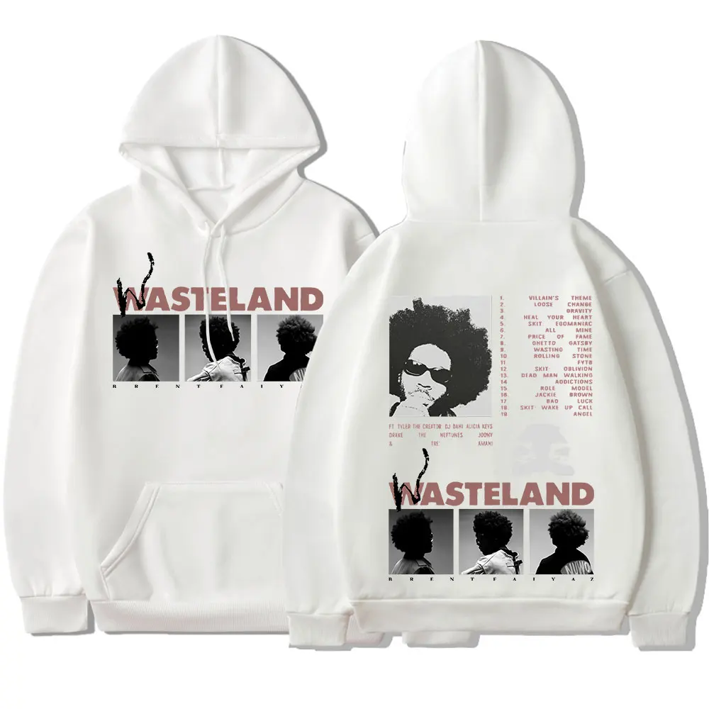 thumbnail image 1 of Sudadera con capucha Brent Faiyaz, sudadera con estampado de Álbum de música Wasteland, ropa de calle de gran tamaño, jersey polar para mantener el calor, otoño e invierno, 2022, 1 of 5