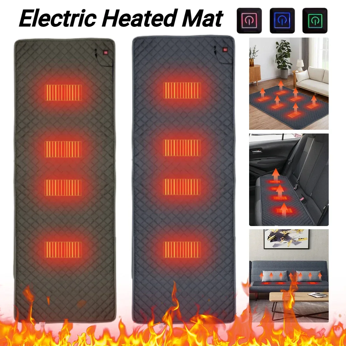 5V Heating Sleeping Mat Multi-functional Sleeping Mattress Cold Resistant 3-Level Temperature for Camping Hiking for Backpacking heating sleeping mat