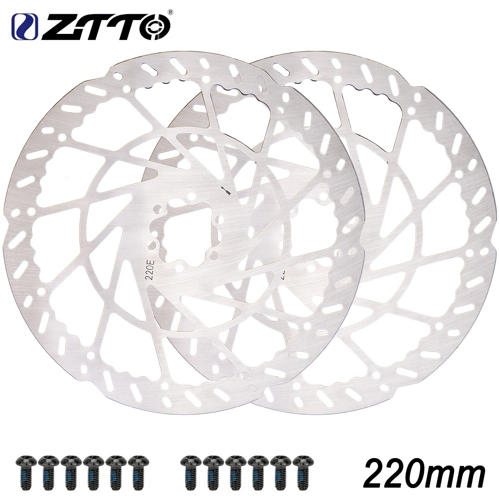 ZTTO Enhanced Stainless Steel MTB E-bike Disc Brake Rotor with 6-Bolt Hub Mount