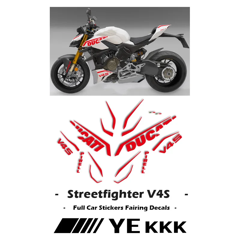 

Streetfighter V4 V4S V4SP Fairing Decal Shell Sticker All Car Line Stickers All Logo For Ducati V4S Streetfighter For Ducati