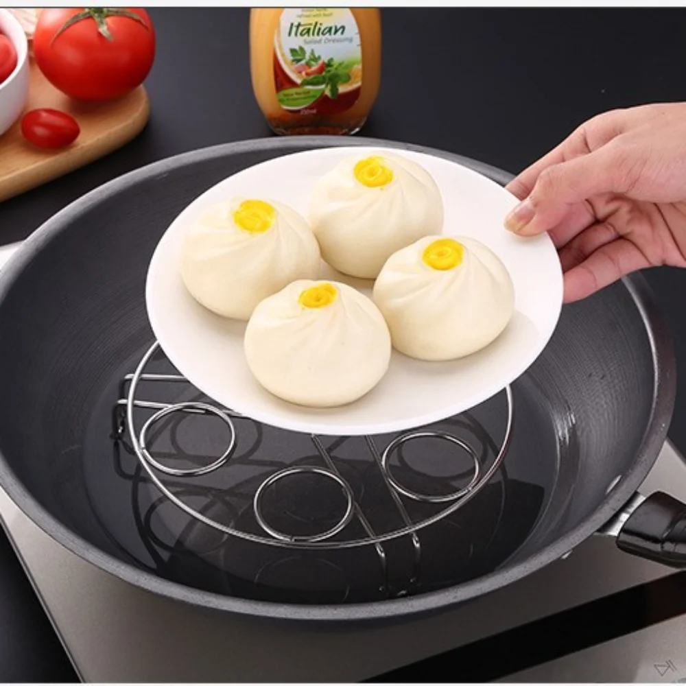 Stainless Steel Tripod Egg Steaming Rack steam egg rack