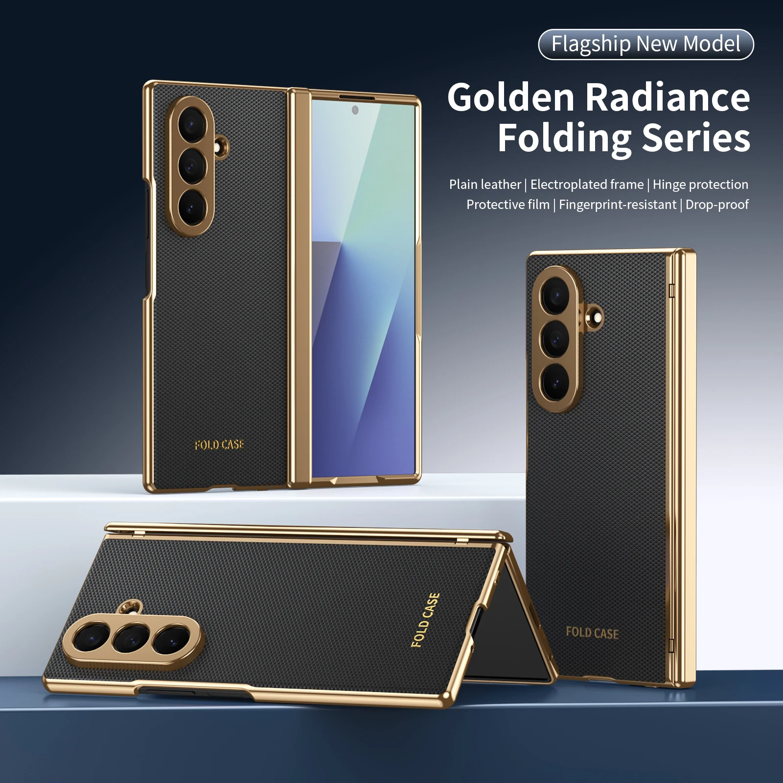 Versatile Foldable Phone Case with Screen Protector & Hinge Guard – Sleek Design & Comfortable Grip