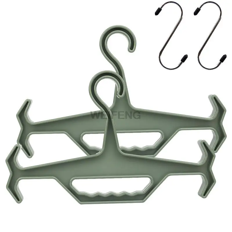 

2PACK Tactical Vest Hanger Heavy Duty Body Armor Coat Hanger Rack Airsoft Helmet Military Hunting Vest Accessories Organizer