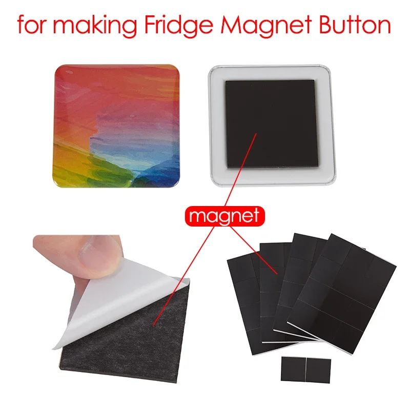 Square Magnet Refrigerator Badge Button Maker 50x50mm DIY Making Materials DIY Making Metal Badge Button Pins Art Crafts badge maker button maker machine magnet maker