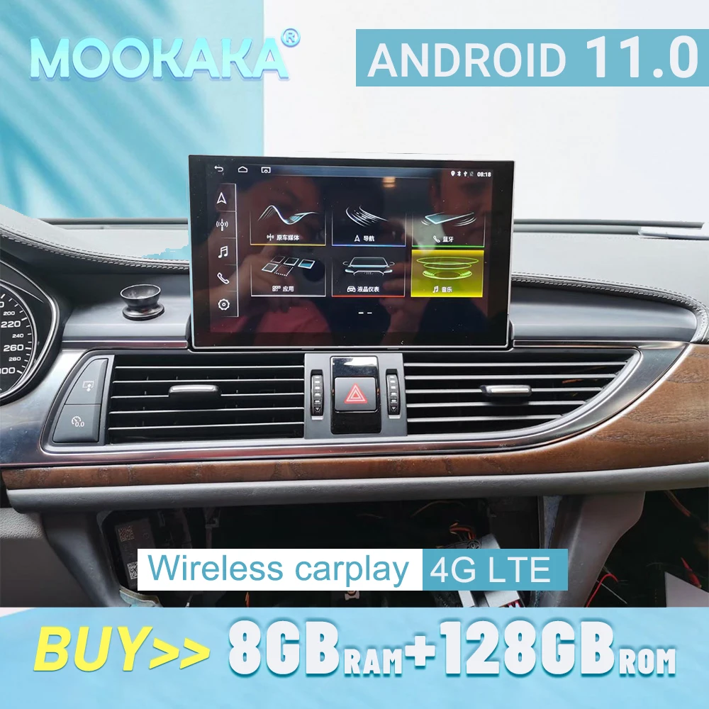 

8+128GB For Audi A6 2012-2016 Android Car Radio Player Stereo GPS Navigation Monitor MMI MIB multimedia Heaunit tape Carplay