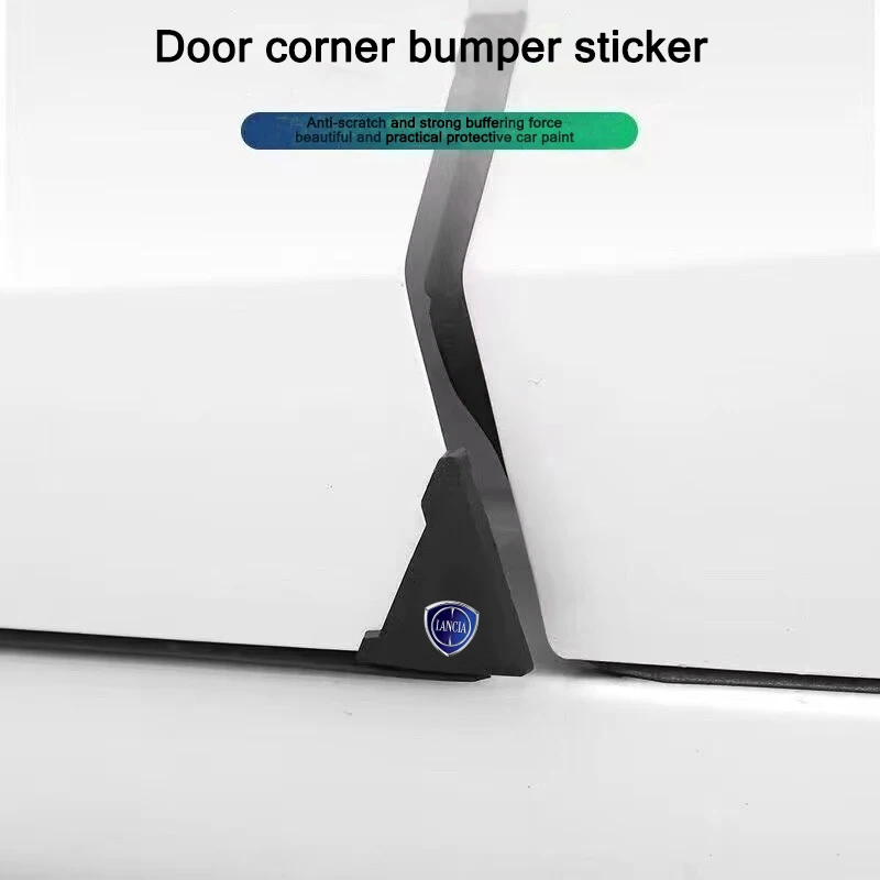 Per Lancia Delta Stratos Y Phedra Thema Ypsilon Musa Nera Car Door Corner Silicone Door Corner Anti-Collisione Sticker Artefatto