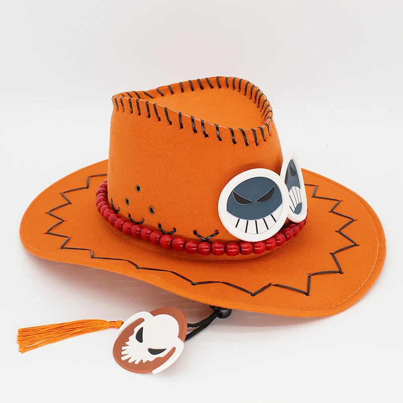 One Piece Anime Portgas D. Ace Cosplay Cowboy Hat Men's Women's Beach Hat