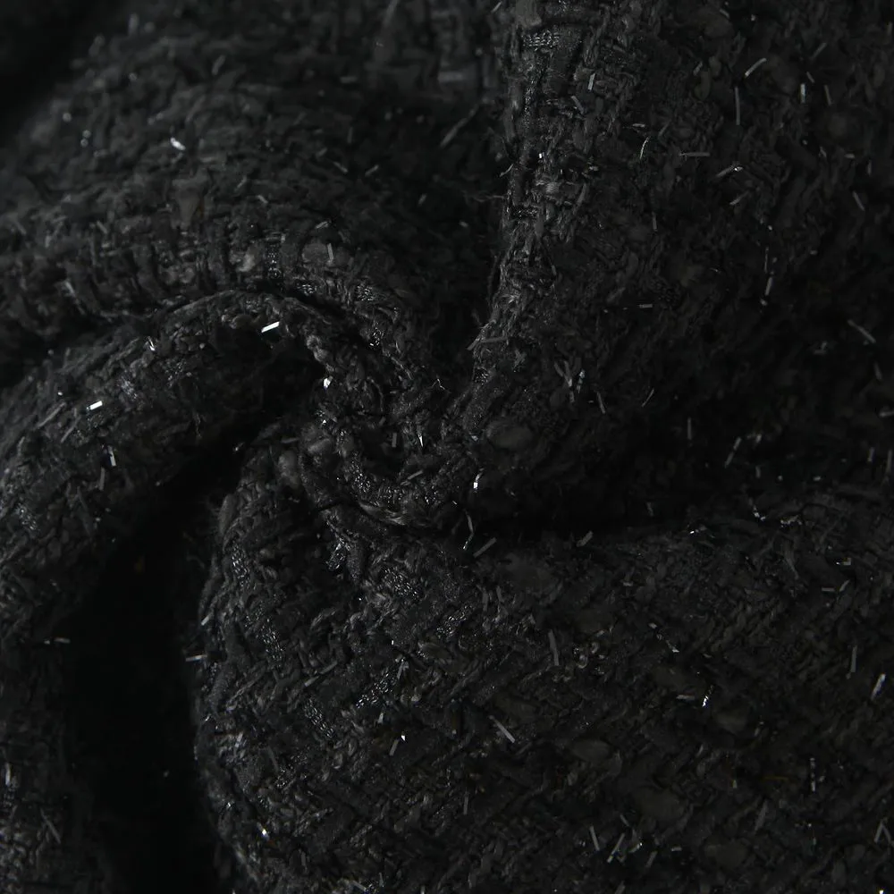 Gold Button Chic Texture Tweed Coat for Women, Commuter Coat, Exquisite Woolen Cloth Jacket, Plus Size, Autumn and Winter, N9051