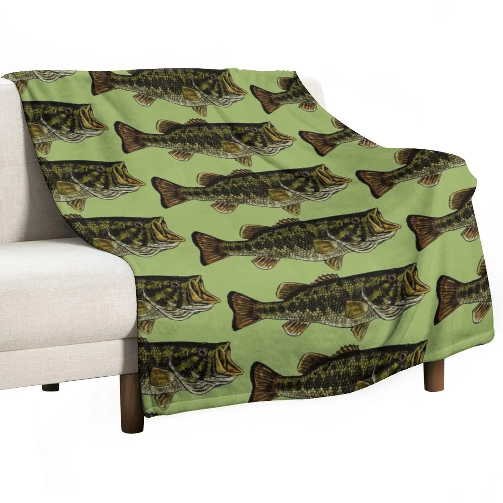 

Bass Fish Throw Blanket sofa bed blankets and throws Softest Blanket Soft Blanket