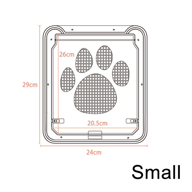 Door New Safe Lockable  Screen Outdoor Dog Cats Window Gate Garden House Enter Freely Fashion Easy Install Flap Gate