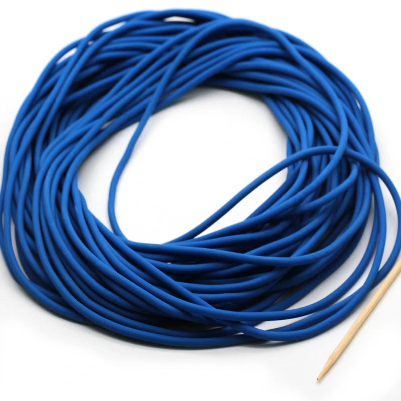 5m- 50m Solid Elastic Rubber Fishing Line Diameter 2mm Rubber Rope Tied  Reinforcement Group Solid Fishing Gear