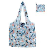 Reusable Shopping Bags Women Foldable Tote Bag Portable Cloth Eco Grocery Bag Folding Large Capacity Fruit Vegetable Handbags 4