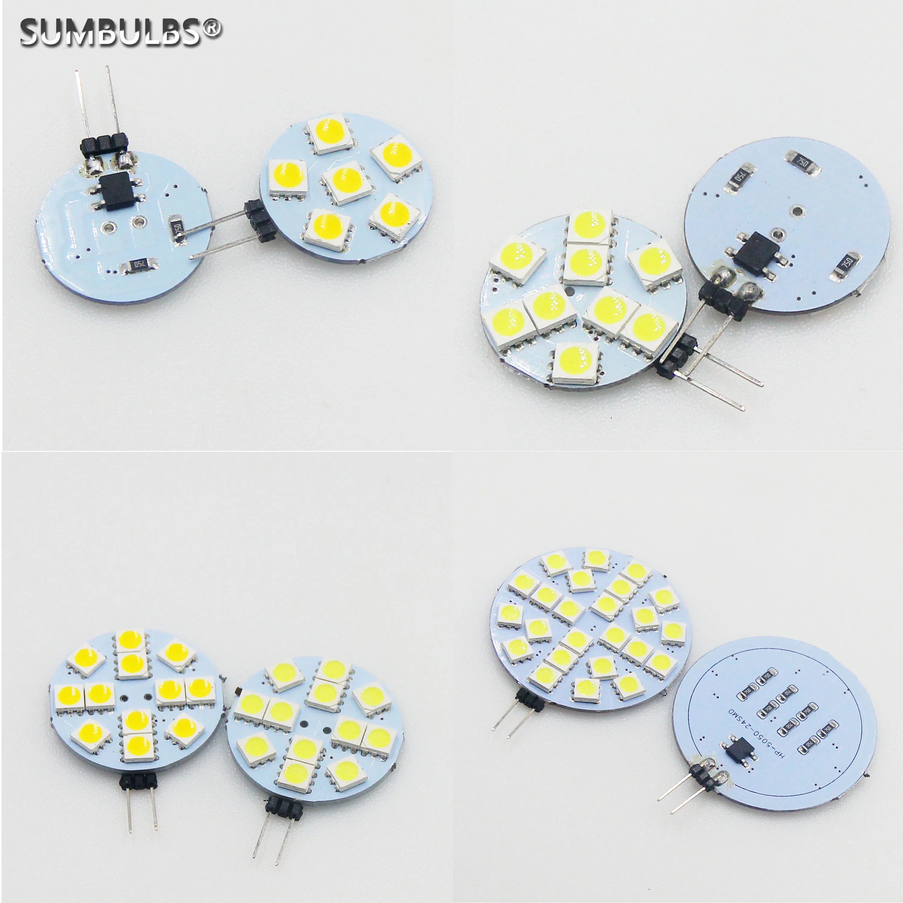 G4 소켓 5050 SMD Led 전구 DC 12V 할로겐 바이핀 램프 교체 LED 전구 1.2W 1.8W 2.4W 4.8W 따뜻한 차가운 Led 조명