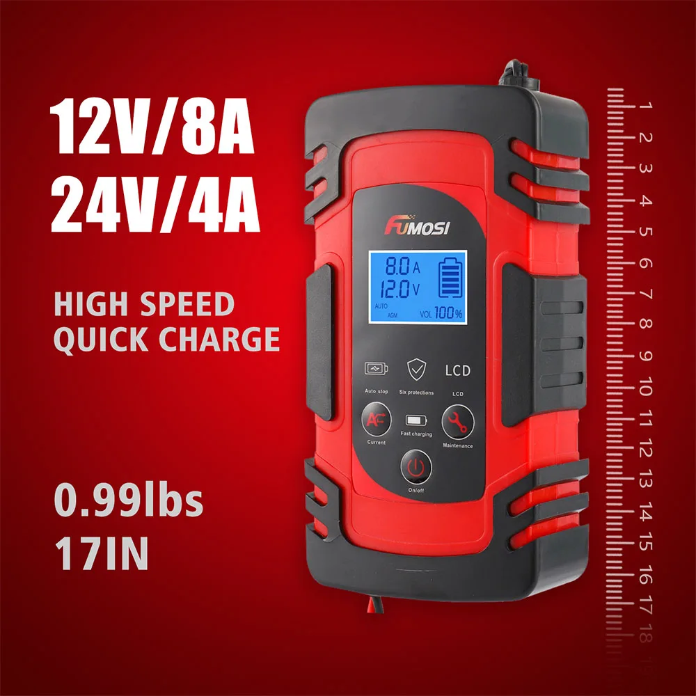 SmartCarBatteryCharger8Amp12V4Amp24VAutomotiveMaintainer