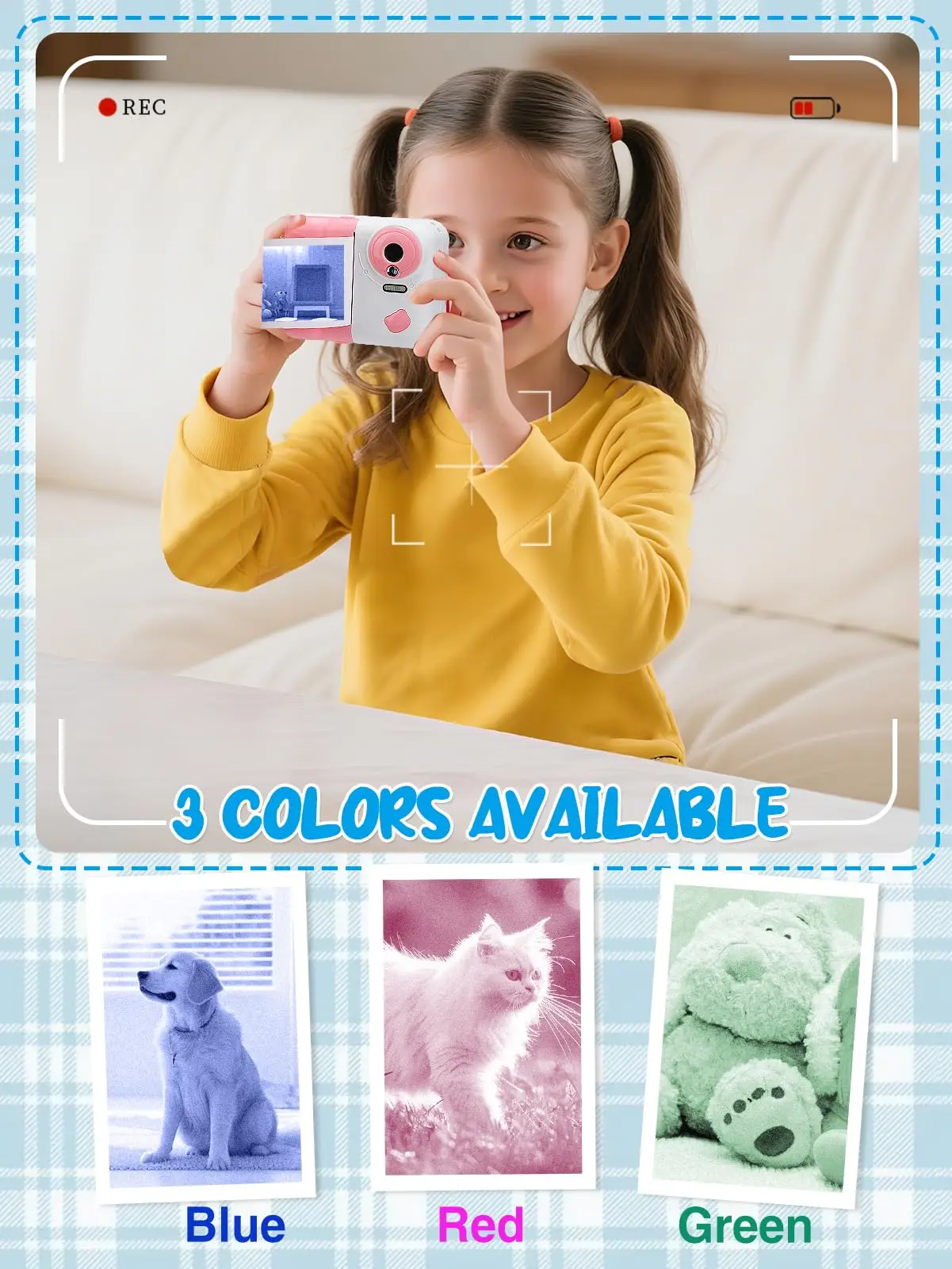 5-Color Mini Instant Camera Paper Roll Refill - Compatible with Most Instant Print Camera, HD Photo Printer Paper