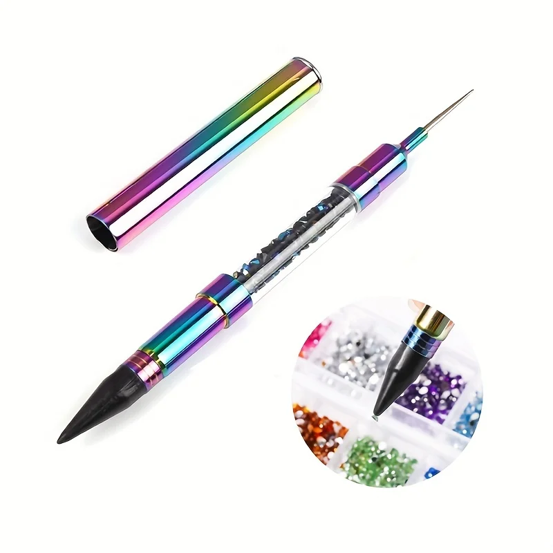 Dual-ended Nail Dotting Pen Crystal Beads Handle Rhinestone Studs Picker Wax Pencil 1 PCS Manicure Nail Art Tool nail art pen nail art picking tools rhinestone picker pen nail art tools rhinestone picking tool
