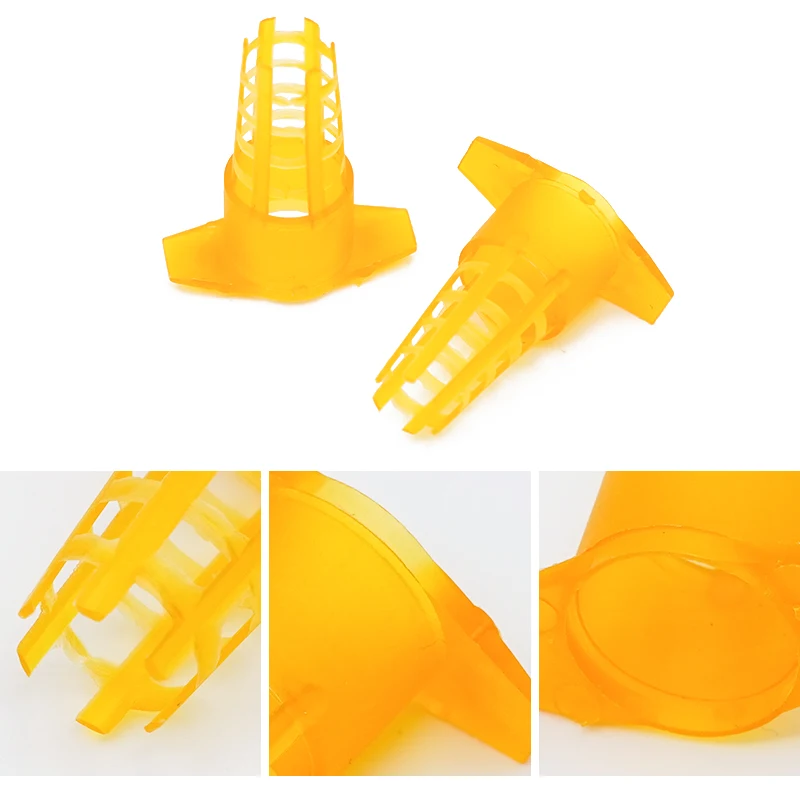 Beekeeping Tools Bee Queen Cages 50Pcs Plastic Bees Protective Cover Cell Protector Cages Bee Queen Cage Beekeeping Equipments Apiculture Supplies