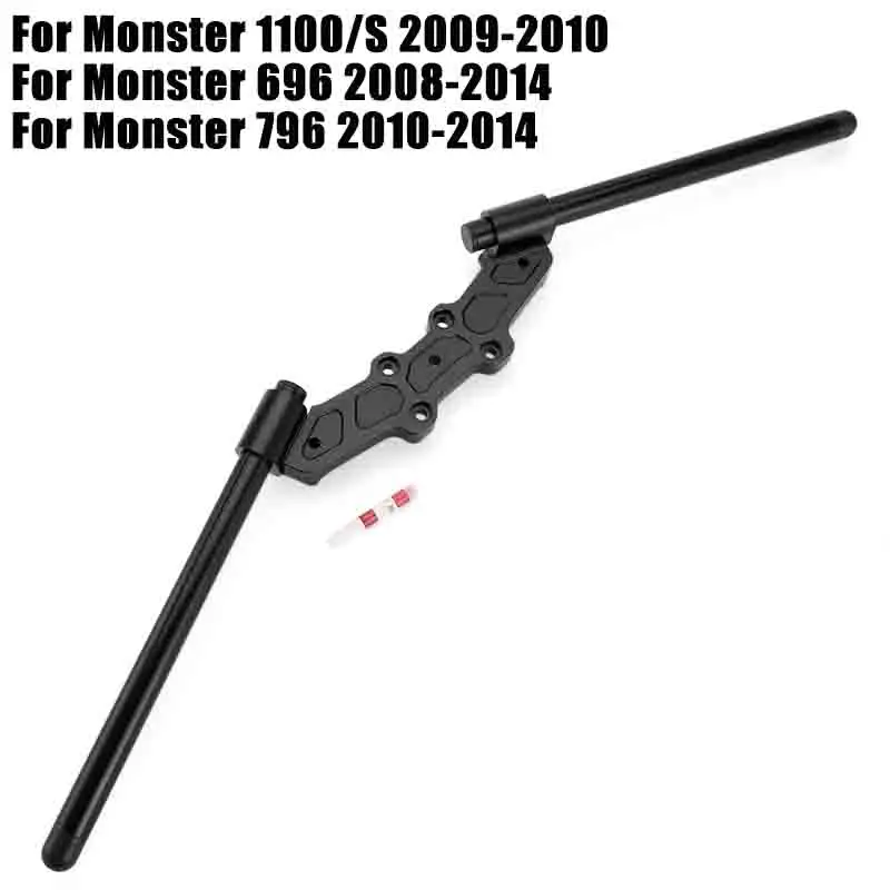 

Clip On Handlebar Clamp with Adapter For DUCATI Monster 1100 S 696 796 2010-2014