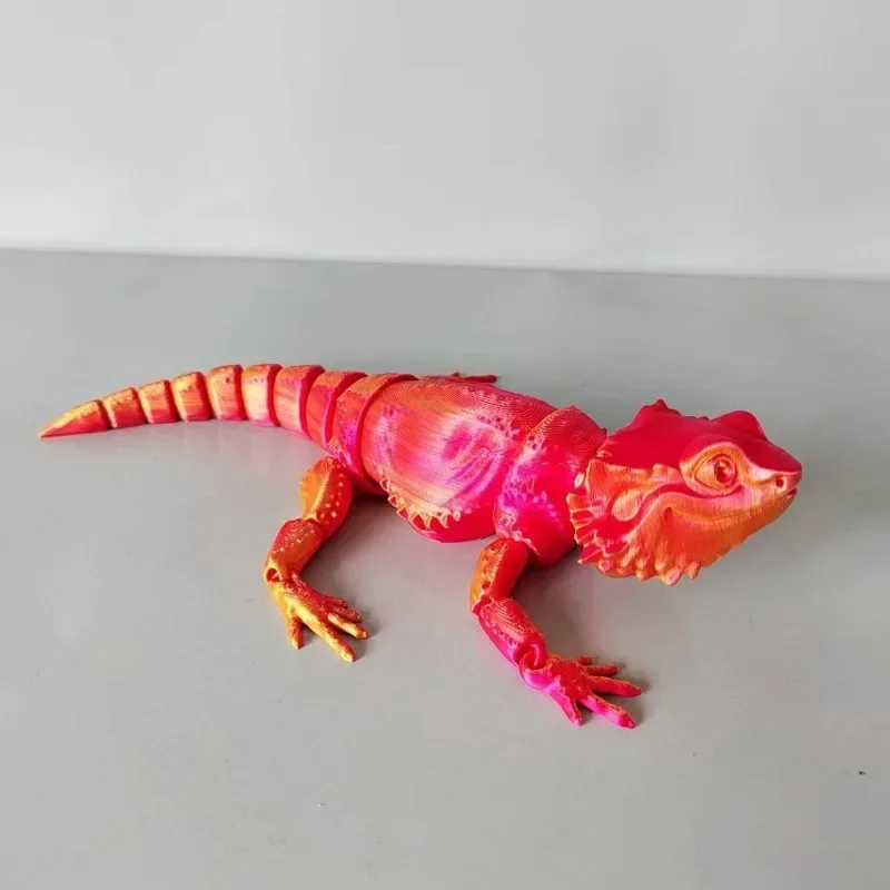 3D Printing Chameleon Gradient Color Ornament Crawling Lizard Model Children's Small Toys Hobbyist Model