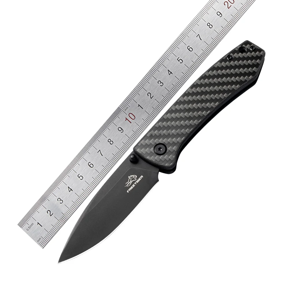 

FREETIGER New Carbon Fiber FT2103 Folding Pocket Knife Outdoor Hunting Survival Tactical Hunting Camping EDC Knives FT2103