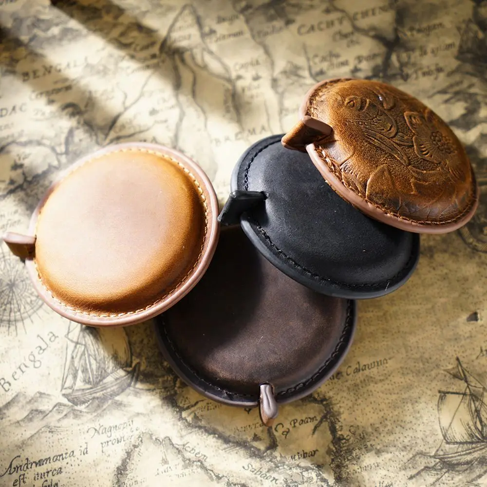 Tape Measure Handmade Roll Tape Measure Soft Portable Vintage Ruler Tool Genuine Leather Retractable Pull Ruler Women