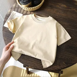 Children's Colorful Cotton Short Sleeve T - shirt - 150CM (Apricot)