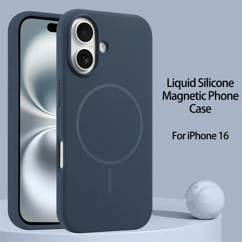 Luxury Liquid Silicone Magnetic Wireless Charging Case - Soft Cover