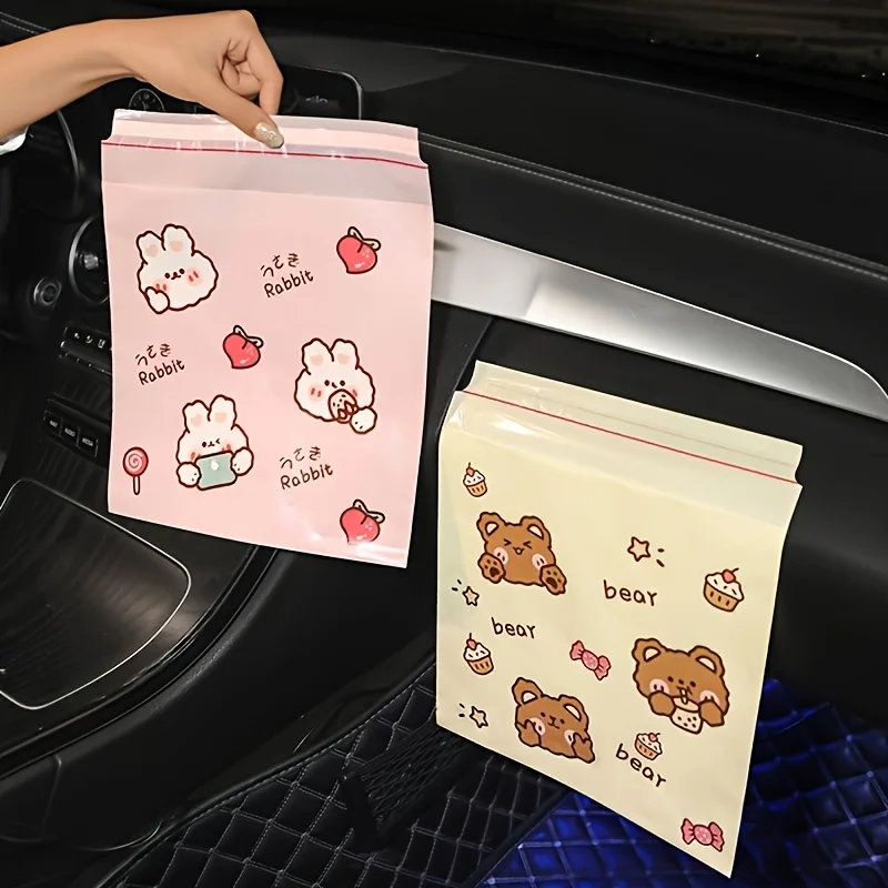 30pcs Car Garbage Bag Easy To Stick Disposable Portable Bag Waterproof and Leak Proof Barf Vomit Bag Self-adhesive Cleaning