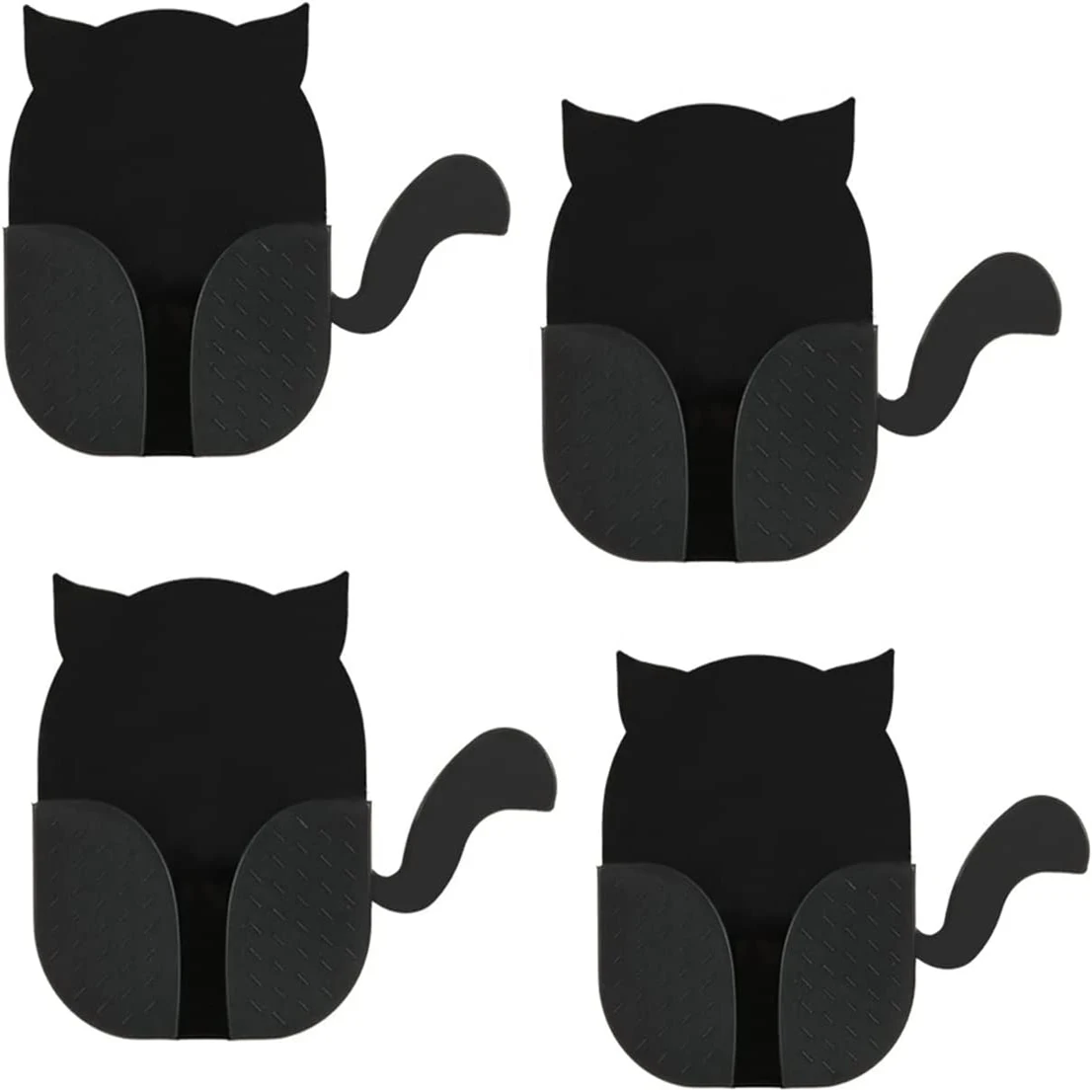 

1PC Wall Mount Remote Control Holders Organizer Self Adhesive Remote Case Holder Cell Phone Charger Holder Cat Shape Storage Box
