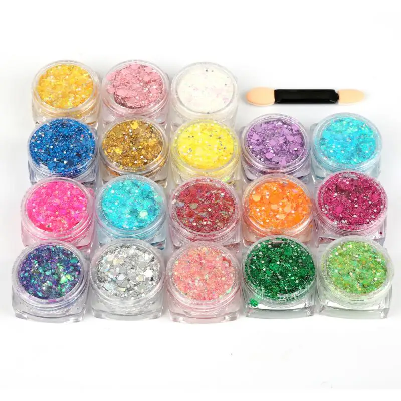 Nail Hair Body Face Mermaid Holographic Eyeshadow Vibrant Loose Paillettes Gel Diy Shimmer Party Festival Glitter