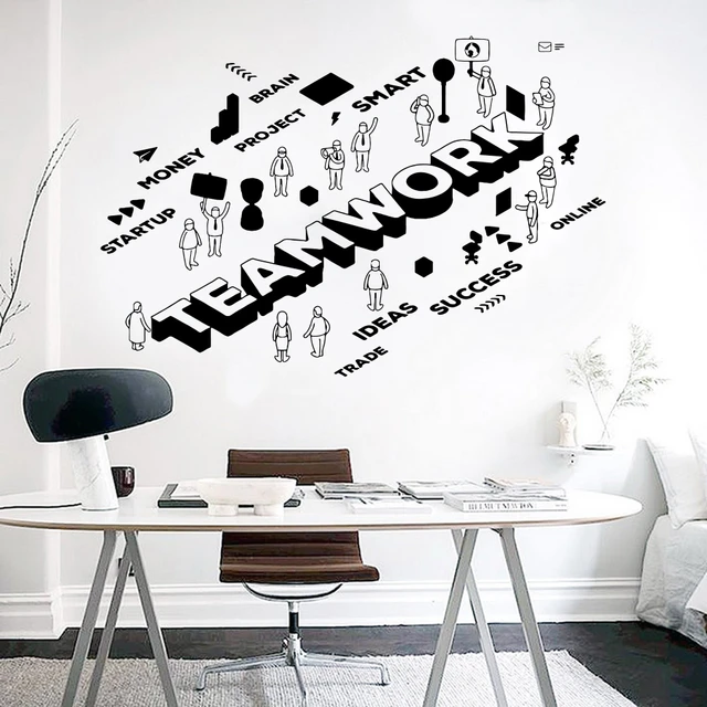 Success Team Work Wall Decal Office Wall Vinyl Sticker-office Wall