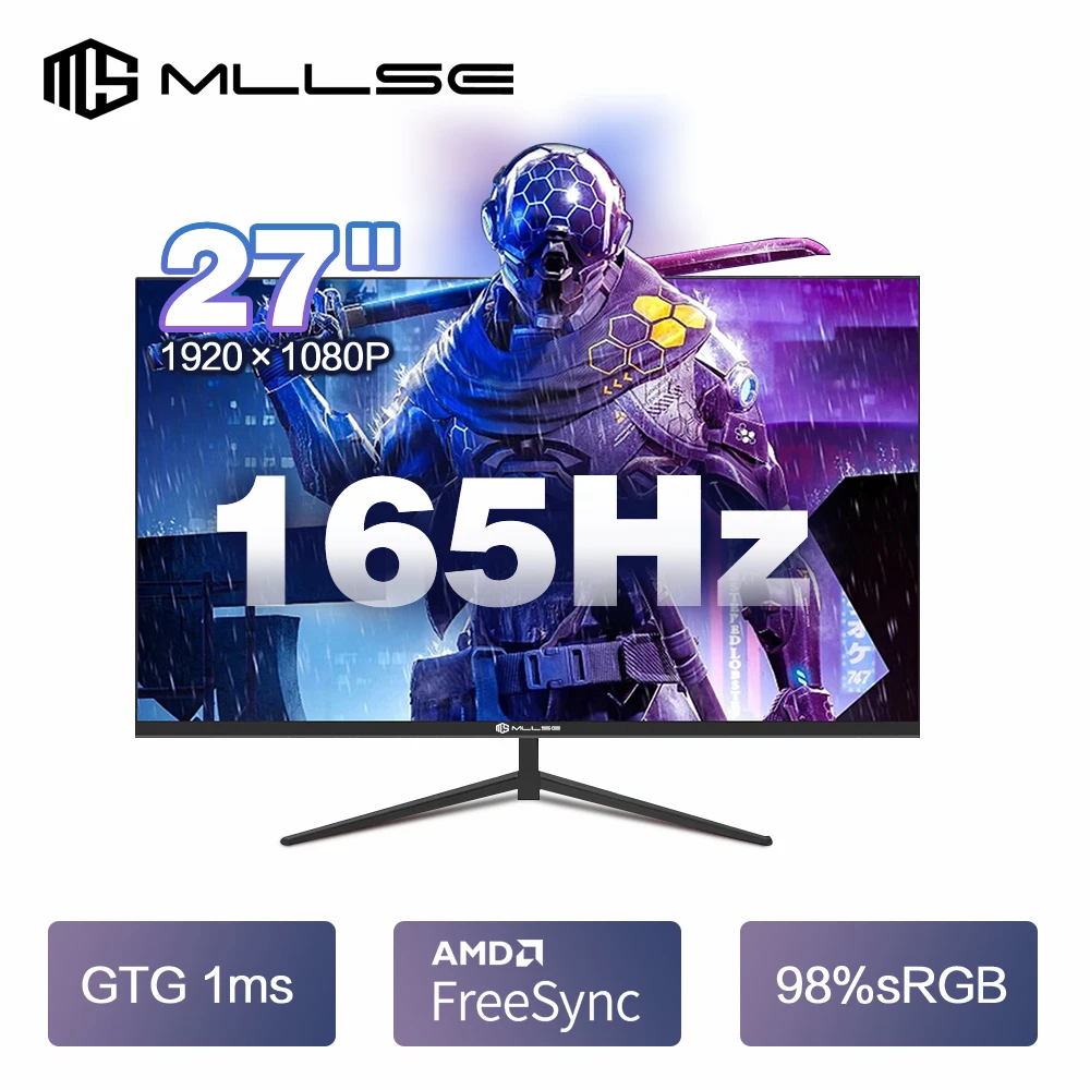 

MLLSE 27 Inch Monitor 165Hz IPS Lcd Display FHD Desktop Gaming Computer Screen Flat Panel HDMI-compatible/DP 1920*1080