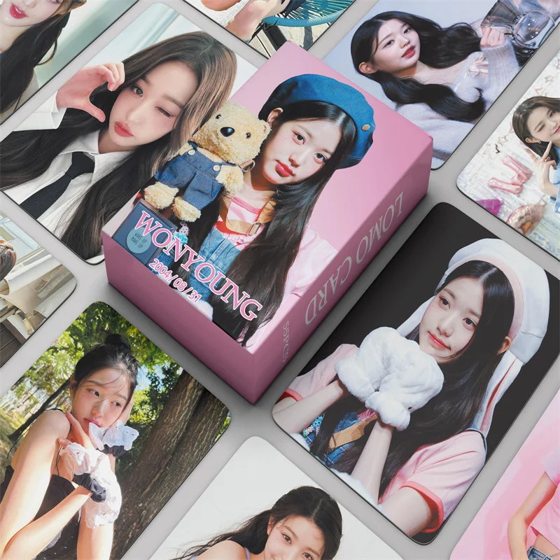 KPOP 55 Pcs set IVE THE 1ST ALBUM LOMO CARD PHOTO CARD ALBUM CARD FEMALE GROUP XI FAN COLLECTION GIFT PRINTED PHOTO Wonyoung LIZ