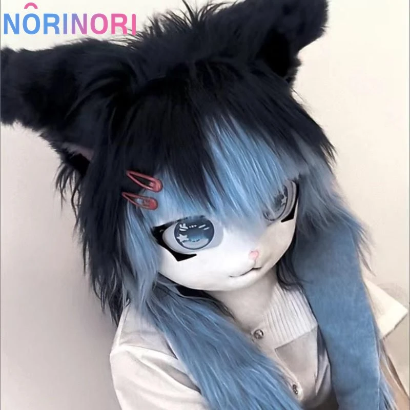Fursuit Kigurumi Headsets Furry Cosplay Headwear Party Suit Comiket Furries Rubbit Doll Cat Comiket Furries Doll costumes Animal